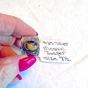 Mosaic jasper ring